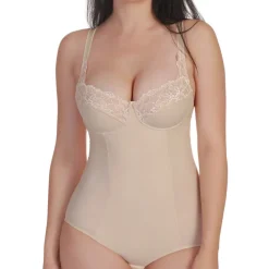 Body modelant avec armatures beige