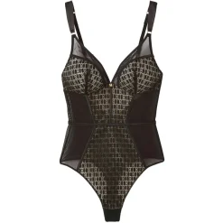 Body tanga noir Merveilleux
