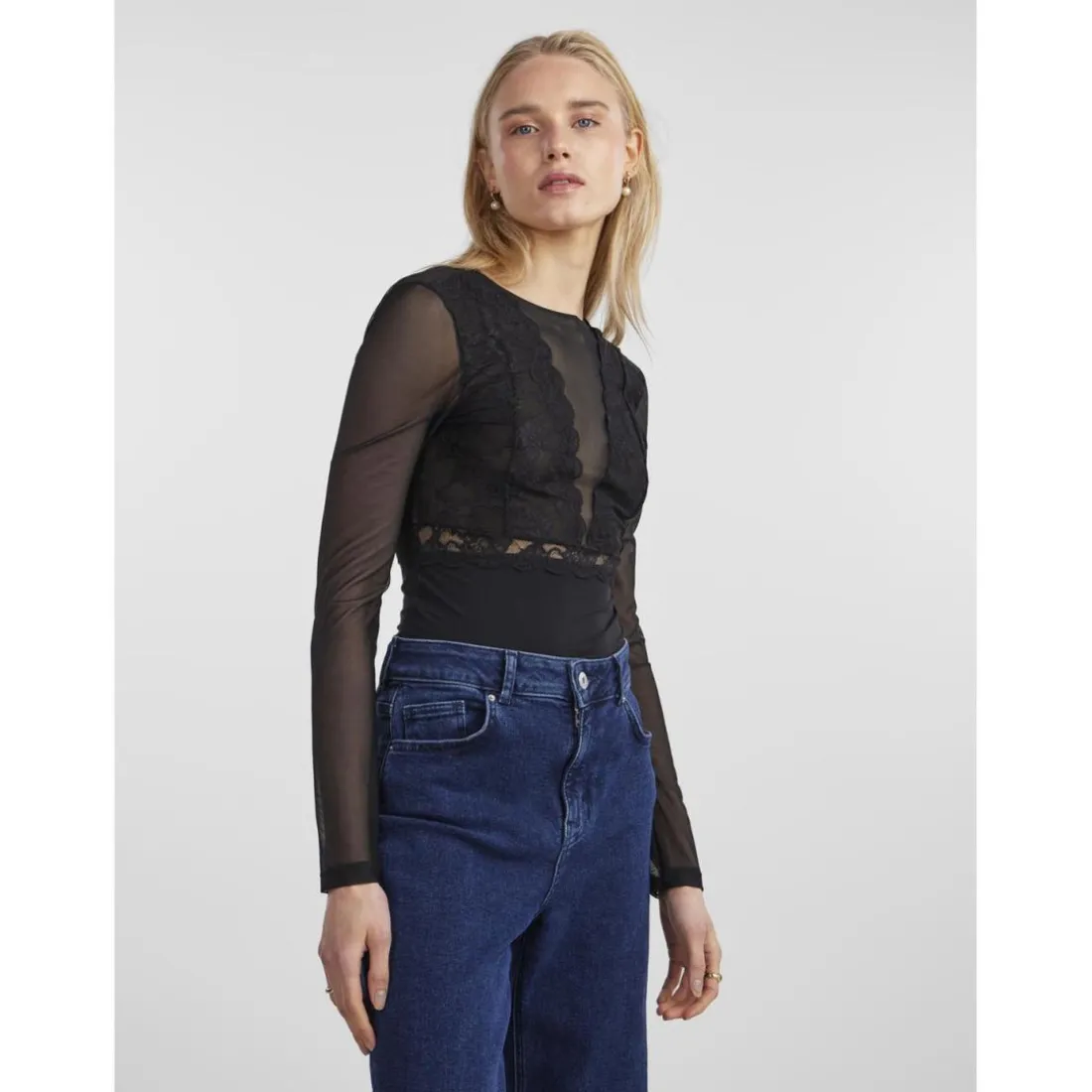 Bodystocking manches courtes noir