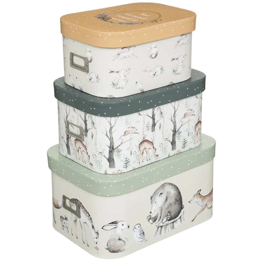 Boites Rangement Carton lot de 3