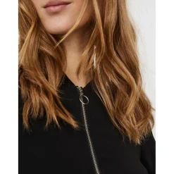 Bombers anti-froid Col rond Manches longues Longueur regular noir