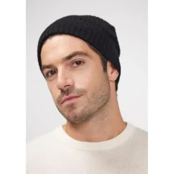 Bonnet unisexe en cachemire noir