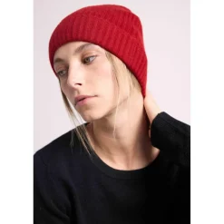 Bonnet unisexe en cachemire bordeau bordeaux