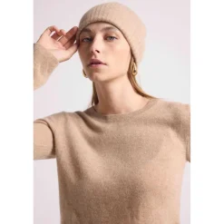 Bonnet unisexe en cachemire new beige creme