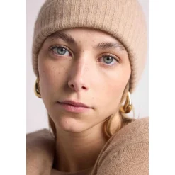 Bonnet unisexe en cachemire new beige creme