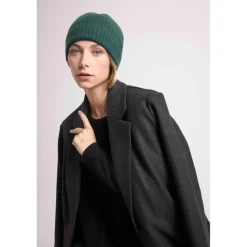 Bonnet unisexe en cachemire vert bouteille