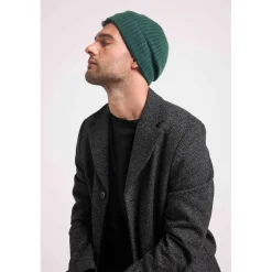 Bonnet unisexe en cachemire vert bouteille