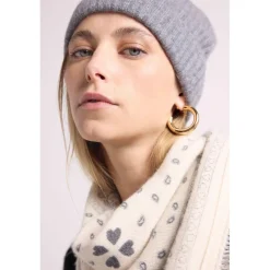 Bonnet unisexe MH-007 en cachemire gris fonce