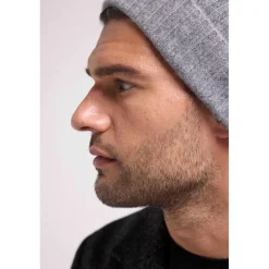 Bonnet unisexe MH-007 en cachemire gris fonce