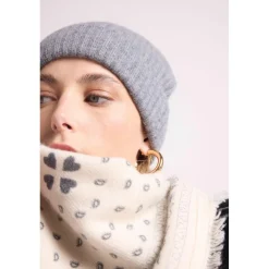 Bonnet unisexe MH-007 en cachemire gris fonce