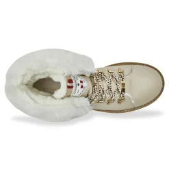 Boots - Crème en cuir