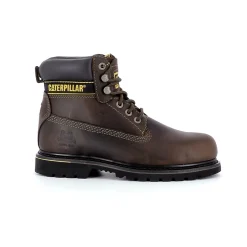 Boots à lacets homme HOLTON marron foncé en cuir