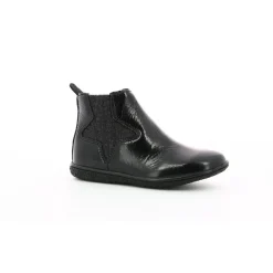 Boots enfant VERMILLON Noir en cuir