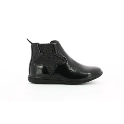 Boots enfant VERMILLON Noir en cuir
