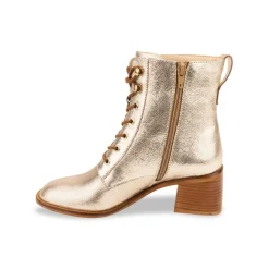 Boots femme or craquelé FIFI en cuir