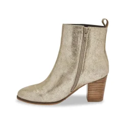 Boots femme or MELYNE en cuir