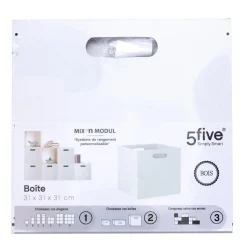 Boîte de Rangement en Bois Blanc