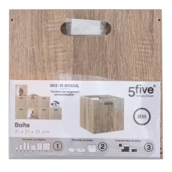 Boîte de Rangement en Bois Naturel