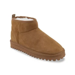 Bottes de neige femme en cuir camel CHAKIR