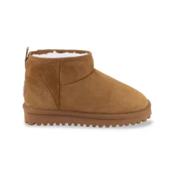Bottes de neige femme en cuir camel CHAKIR
