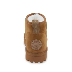 Bottes de neige femme en cuir camel CHAKIR
