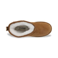 Bottes de neige femme en cuir camel CHAKIR
