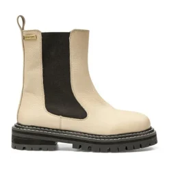 Bottes femme beige REMINI en cuir