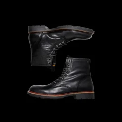 Bottes homme anthracite lacets cuir Sam