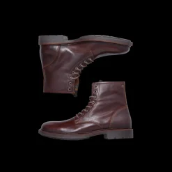 Bottes homme marron lacets cuir Raj