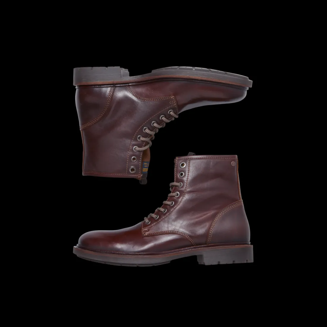 Bottes homme marron lacets cuir Raj