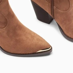 Bottes santiags Maud camel à talon