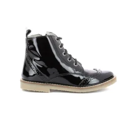 Bottillon enfant TYROL Noir en cuir