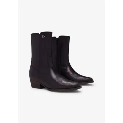 Bottines en cuir Austin noires Noémie