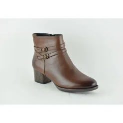 Bottines femme en cuir CAMEL