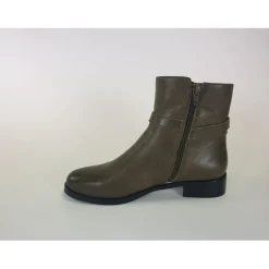 Bottines femme en cuir KAKI