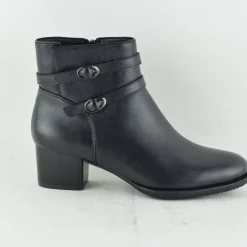 Bottines femme en cuir NOIR