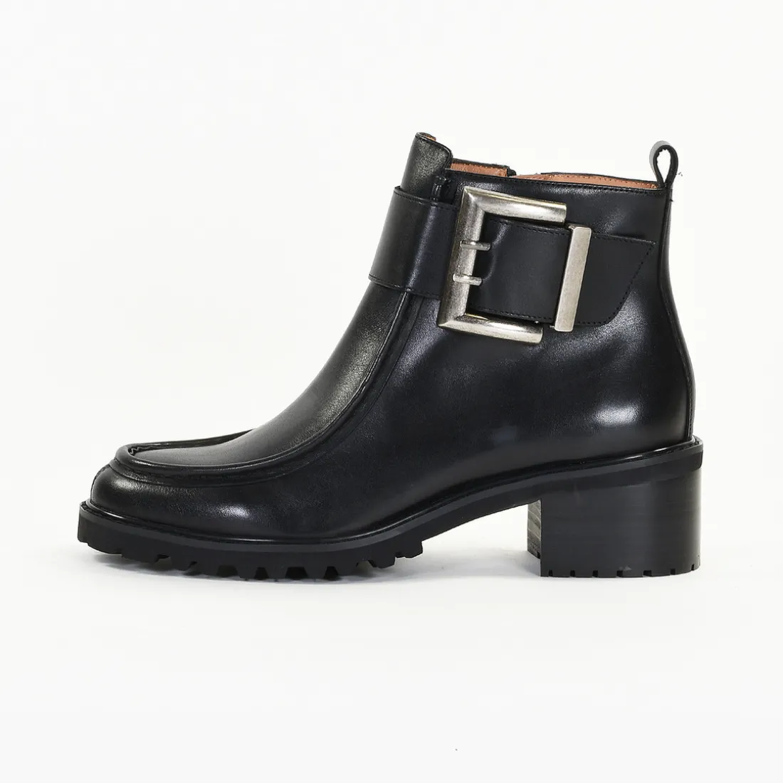 Bottines Femme en Cuir OLEARIA Noir Lisse