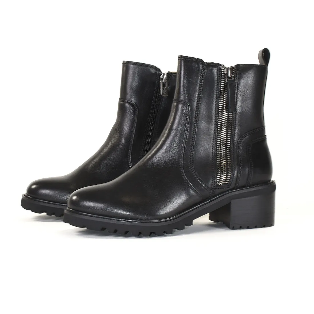 Bottines Femme en Cuir SETTIA Noir Lisse