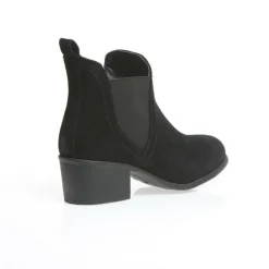 Bottines élastiques latéraux femme - Noir