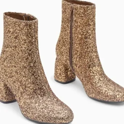 Bottines pailletées Londres bronze à talon