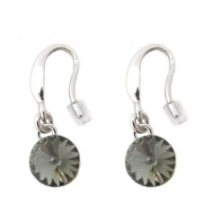Boucles d'oreilles Indicolite Emily BOCREMISINI - Boucles d'oreilles Argent A925/00 Cristaux Swarovski gris Indicolite