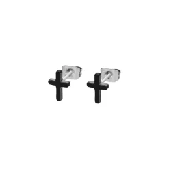 Boucles d'oreilles Lotus Style Noir Homme