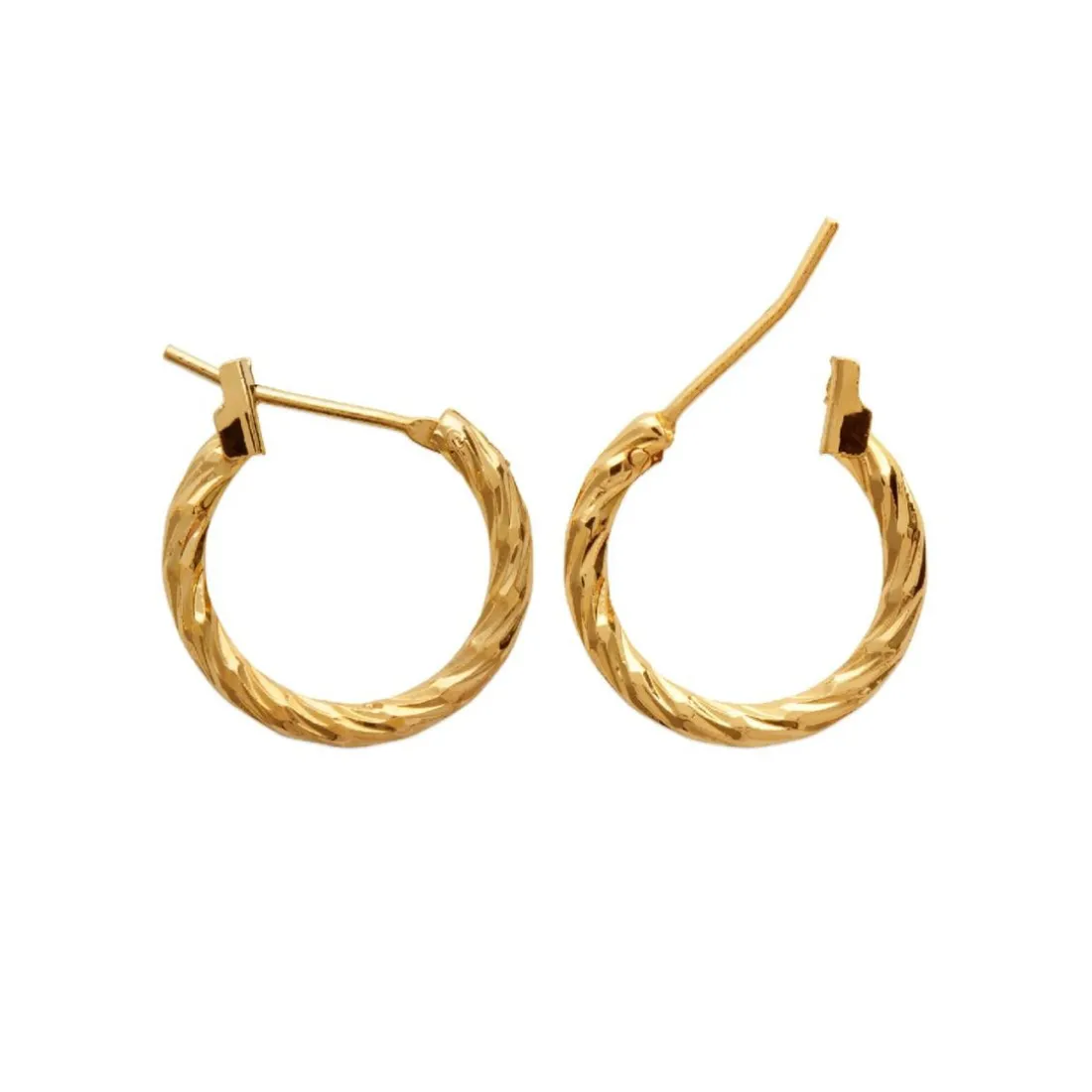 Boucles d'oreilles plaqué or créoles torsadées 16mm Maison de la Bijouterie Y6Z5YZ6