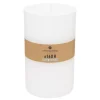 Bougie cylindrique rustique blanc H23voir