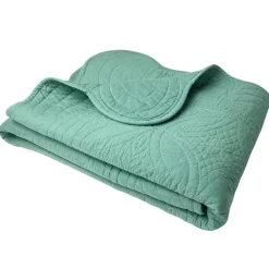 Boutis uni en coton BAILLARGUES vert