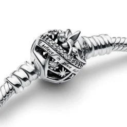 Bracelet Disney Maille Serpent Fermoir Fée Clochette - Pandora Moments