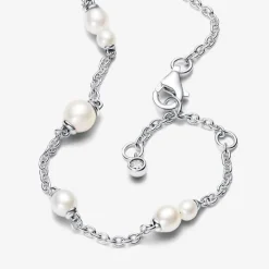 Bracelet femme en argent sterling avec perle et zircone Pandora Timeless