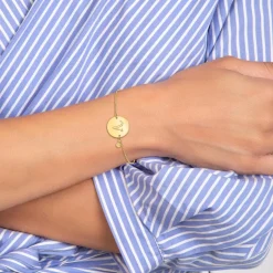 Bracelet Femme So Charm - BD2281-DORE-V-DIAMANT - Bracelet Initial Doré