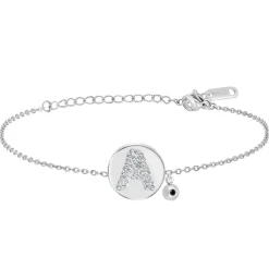 Bracelet Femme So Charm - BD2693-ARGENT-A-DIAMANT - Bracelet Argenté Lettre