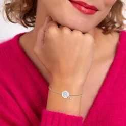 Bracelet Femme So Charm - BD2693-ARGENT-R-DIAMANT - Bracelet Argenté Lettre